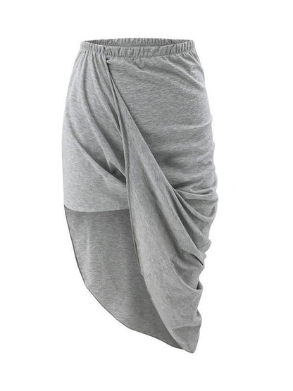 Wrap Cropped Solid Color Skirts