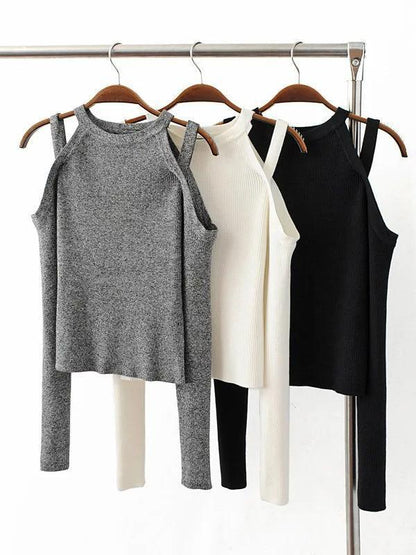 Knitting Round-neck Sweater Tops