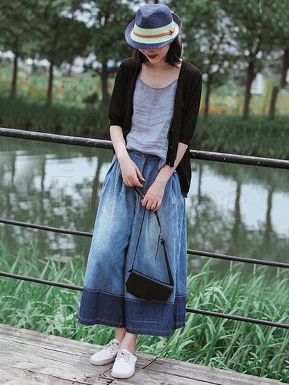 Loose Split-joint Wide Leg Pants