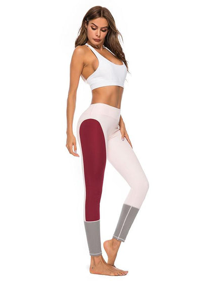 Color Stiching Yoga Leggings