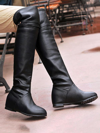 Casual round head Over knee Boots