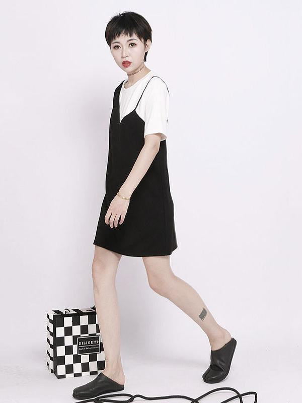 False Two Split-Joint Dress