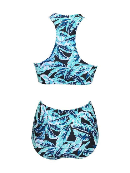 High Waisted Bandeau Bikini Swimsuit