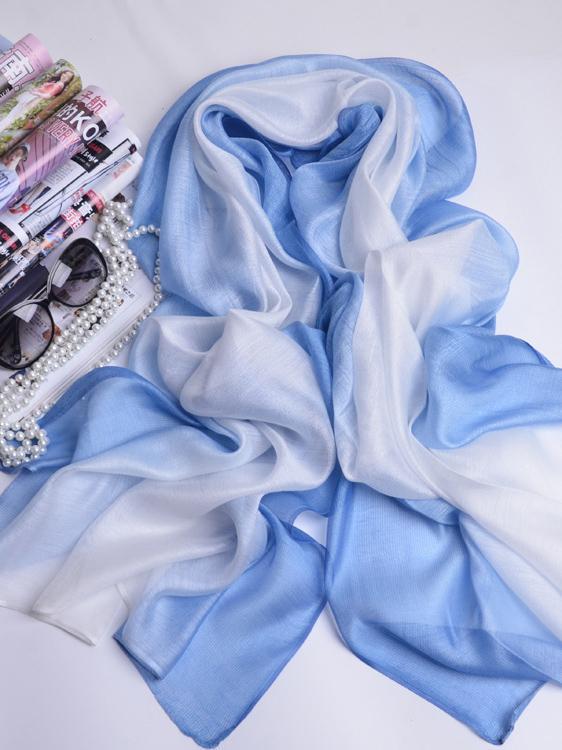 Casual Fashion Silk Shawl Scarf, Six Colors