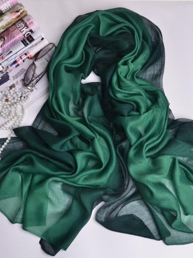 Casual Fashion Silk Shawl Scarf, Six Colors