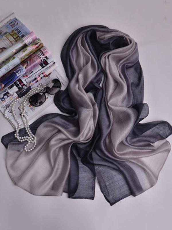 Casual Fashion Silk Shawl Scarf, Six Colors
