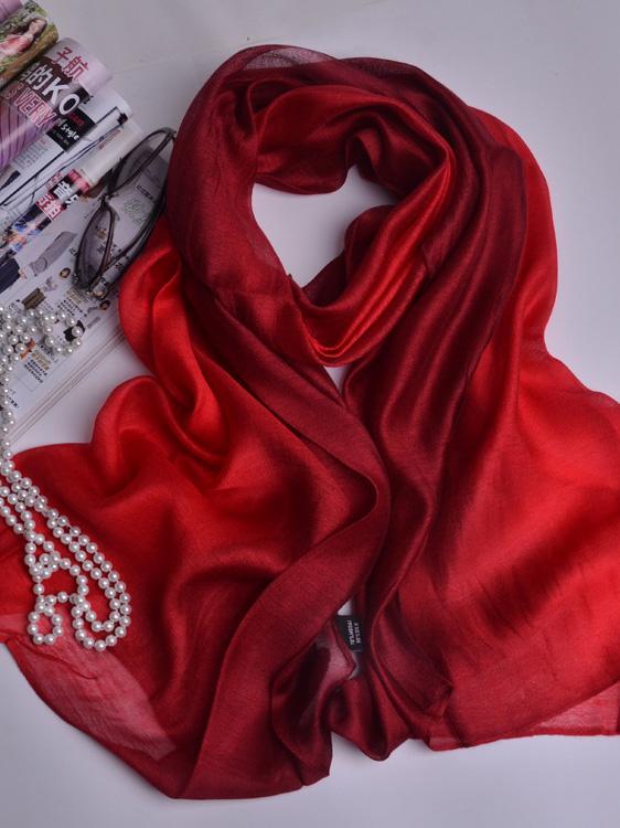 Casual Fashion Silk Shawl Scarf, Six Colors