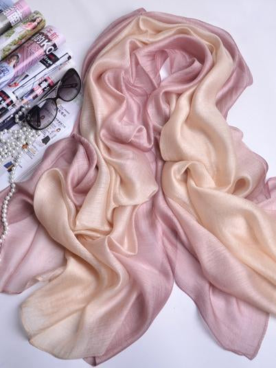 Casual Fashion Silk Shawl Scarf, Six Colors