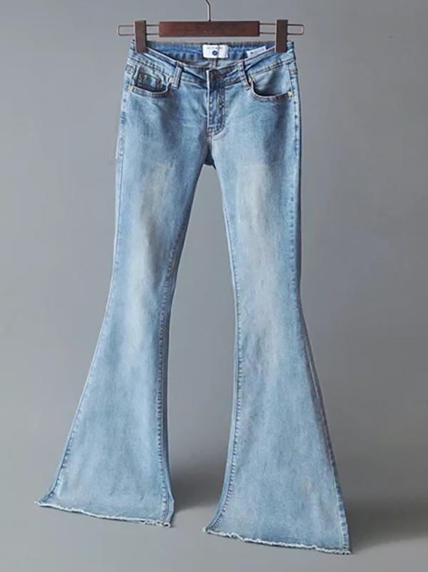 Fashion Elastic Bell-bottoms Jean Pants Bottoms