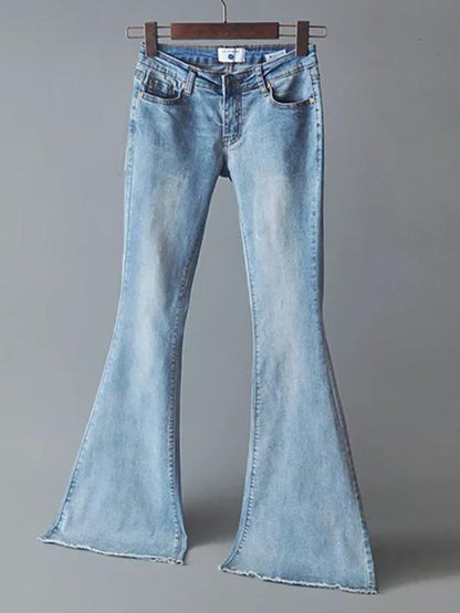 Fashion Elastic Bell-bottoms Jean Pants Bottoms