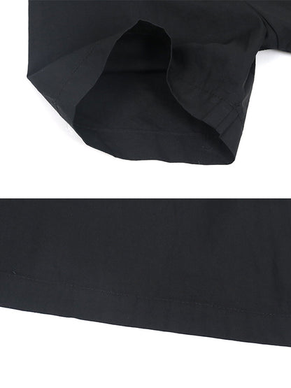 Original Contrast Color Split-Joint With Pocket Buttoned Lapel Color Long Sleeves Blouse
