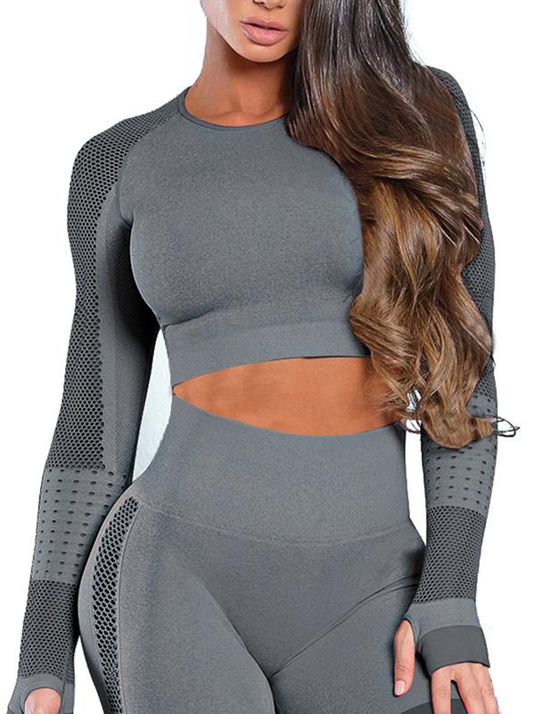 Long Sleeves Breathable Yoga&Gym Tee