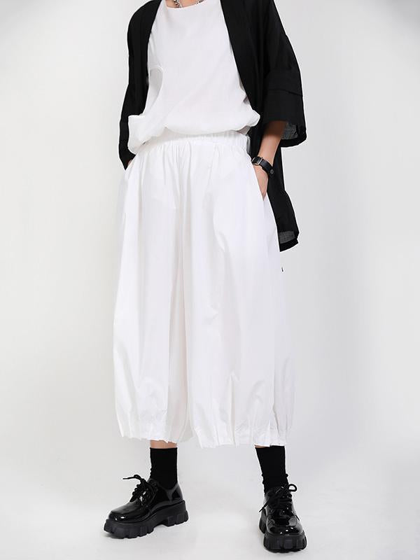 Original Solid Column Wide Leg Pants
