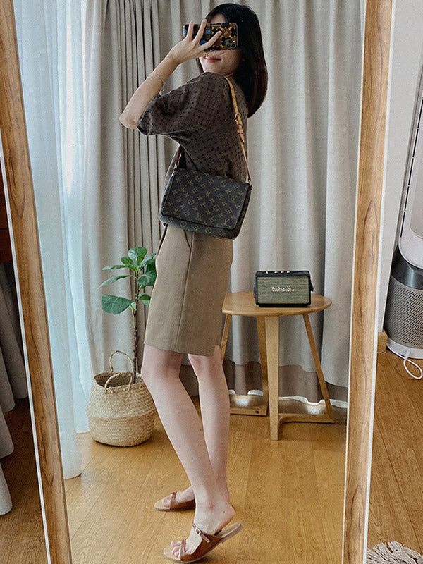 Original Pleats Empire Solid Wide Leg Shorts