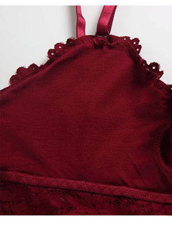 Lace Spaghetti-neck Bra Sexy Lingerie