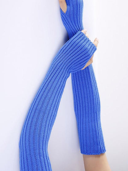 Knitted Solid Color Sleevelet Accessories
