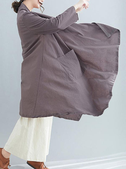 Loose Cropped Hemline Cover-up