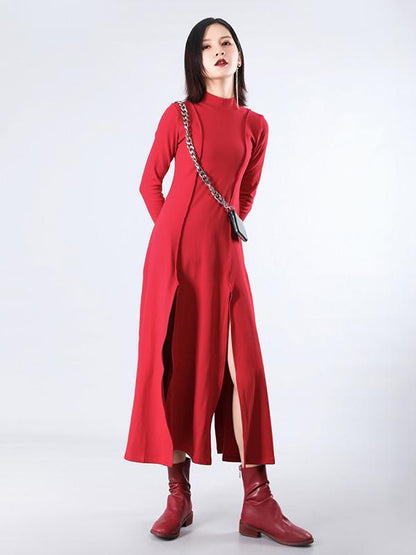 Split-side Cropped Long Dress