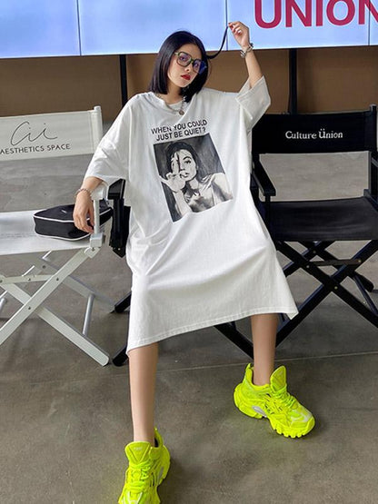 Original Printed Round-Neck Dress