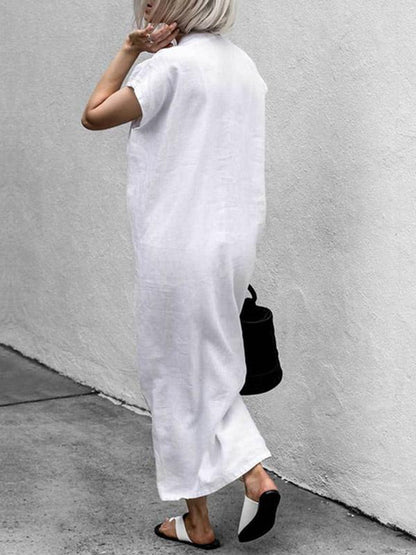 Simple 2 Colors Maxi Dress