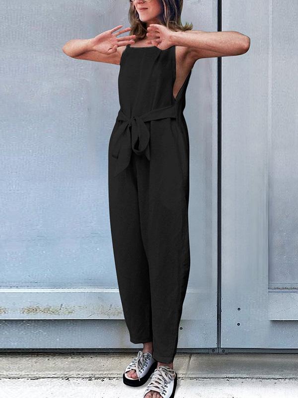 4 Colors Spagetti-neck Jumpsuits