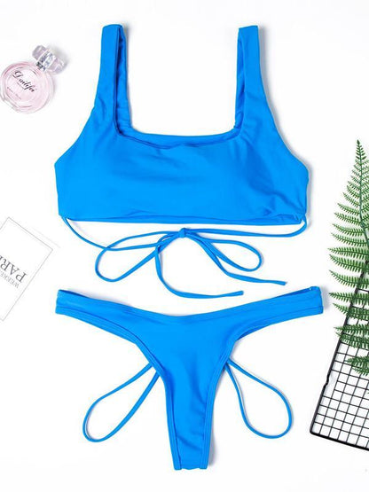 Bandeau Plain Sexy Bikinis Swimwear