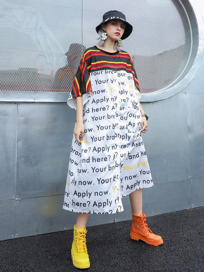 Vintage Loose Oversize Split-joint Dress