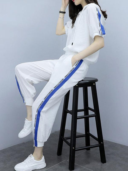 Short Sleeves T-Shirt + Loose Pants Sport Suit