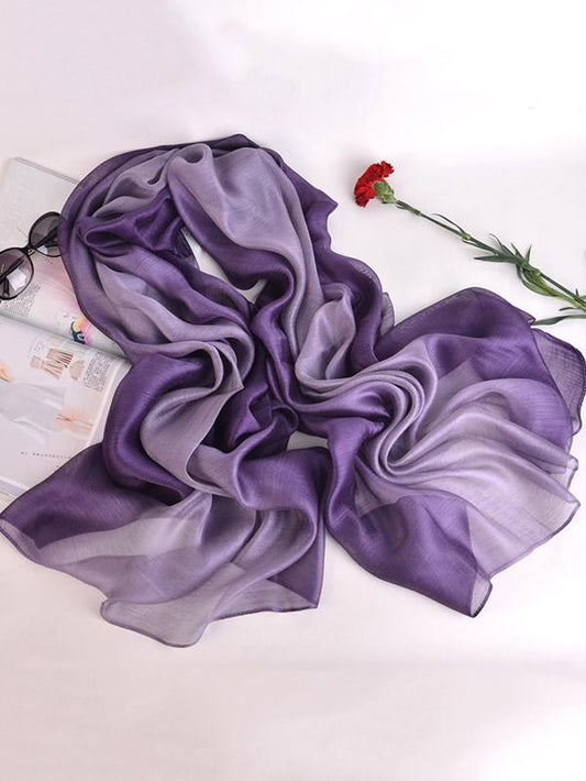 Casual Fashion Silk Shawl Scarf, Six Colors