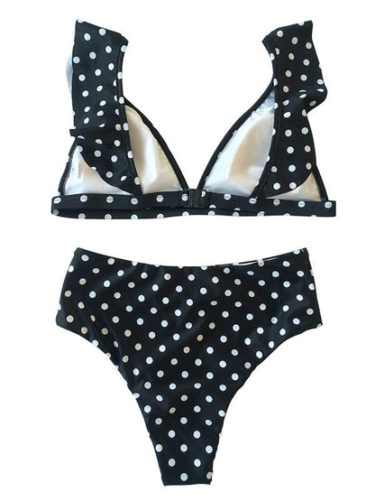 Polka-dot Printed Bikinis Swimwear