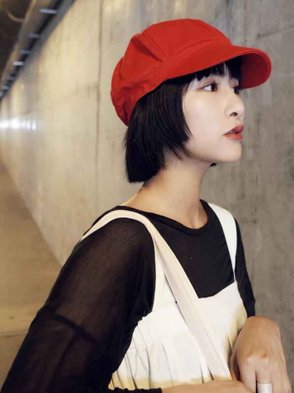 Solid Art Style Octagonal Cap