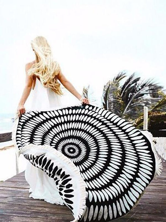 Bohemia Tassels Round Beach Mat Yoga Mat