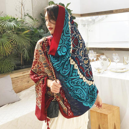 Ethnic Style Travel Beach Holiday Sunscreen Scarf