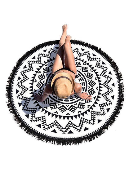 Geomertry Tassels Round Beach Mat Yoga Mat