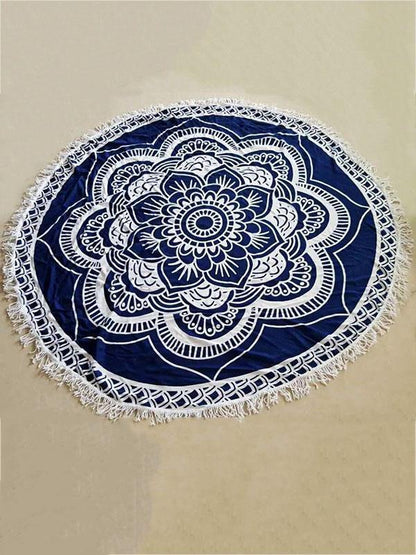 Popular Bohemia Printed Tassels Round Beach Mat Yoga Mat