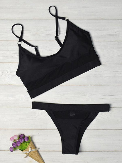 Hollow Solid Bikinis Swimwear
