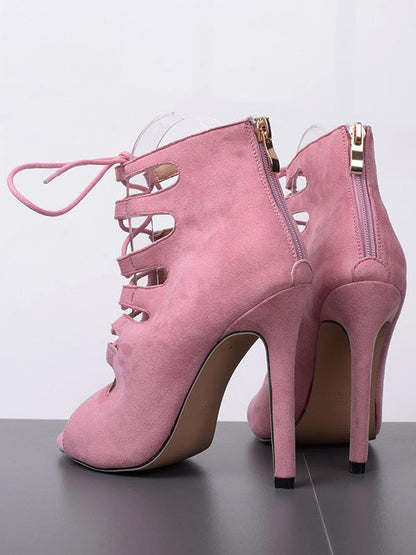 Fashion Peep-toe Cross Strap Heels
