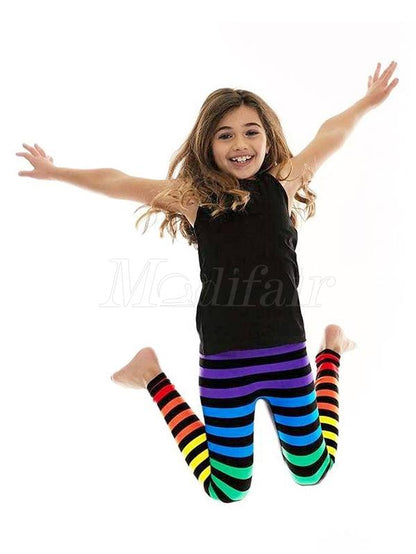 Rainbow Caterpillar Parent-child Leggings