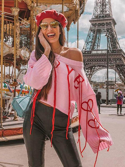 Lovely Long Sleeves Loose Sweater Tops