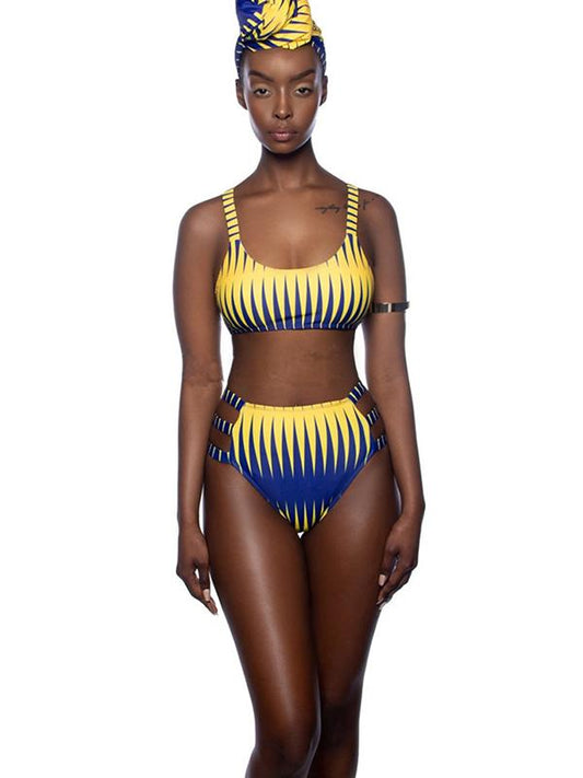 Bandeau High Waist Bikinis Swimwear