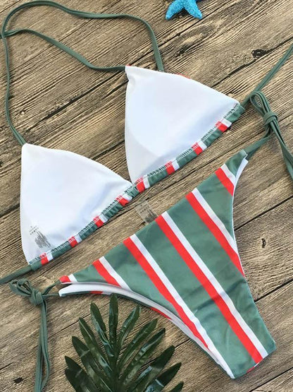 Halter Triangle Knot Side Bikinis Swimwear