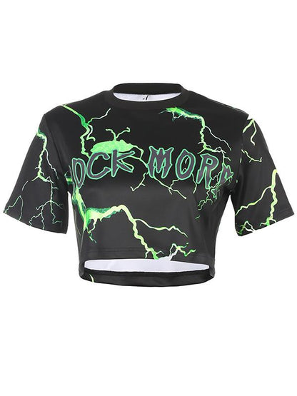 Fashion Leisure Printed Short T-Shirt