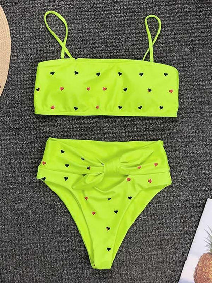 Bandeau Knot Bottom Bikini Swimsuit