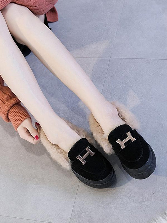 Trendy Fashion Fluffy High Women Shoes