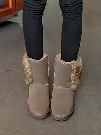 Flat Bottom Fur Snow Boots Uggs