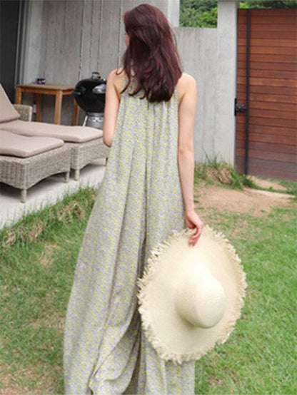 LOOSE SOFT SLEEVELESS JUMPSUIT