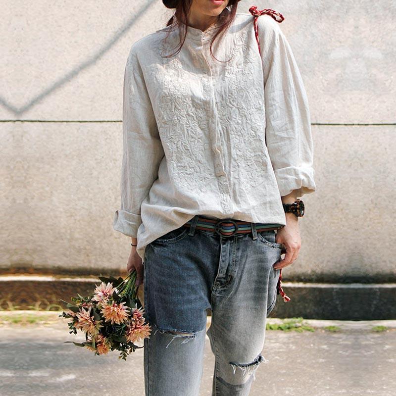 Linen Embroidered Shirt