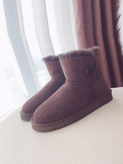Pure Wool Leather Winter Cotton Boots Uggs