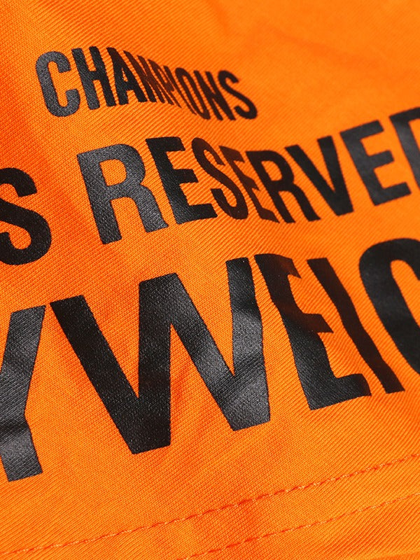 CROPPED LETTER PRINT SPLIT-FRONT ROUND-NECK T-SHIRT