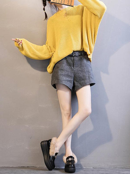 High Platform Buckle Sponge Artificial Rabbit Fur Shoes